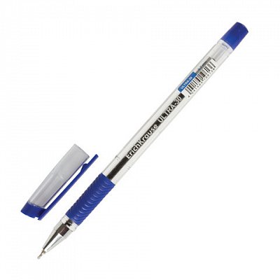 Ручка шариковая масляная ERICH KRAUSE «Ultra L-30», корпус прозрачный, 0.7 мм, синяя