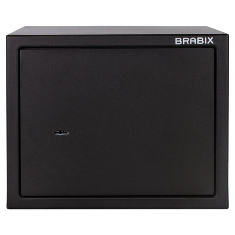 Сейф мебельный BRABIX «SF-280KL», 280×350×300 мм, ключевой замок, черный, 291148