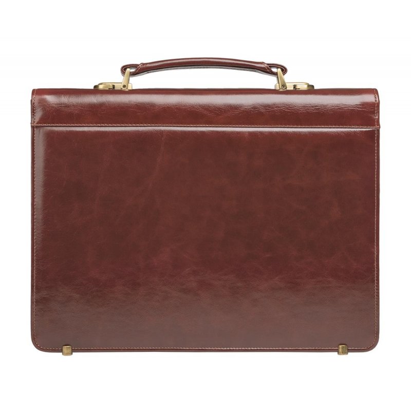 Портфель Grand из натуральной кожи коричневого цвета (01-057-0823)