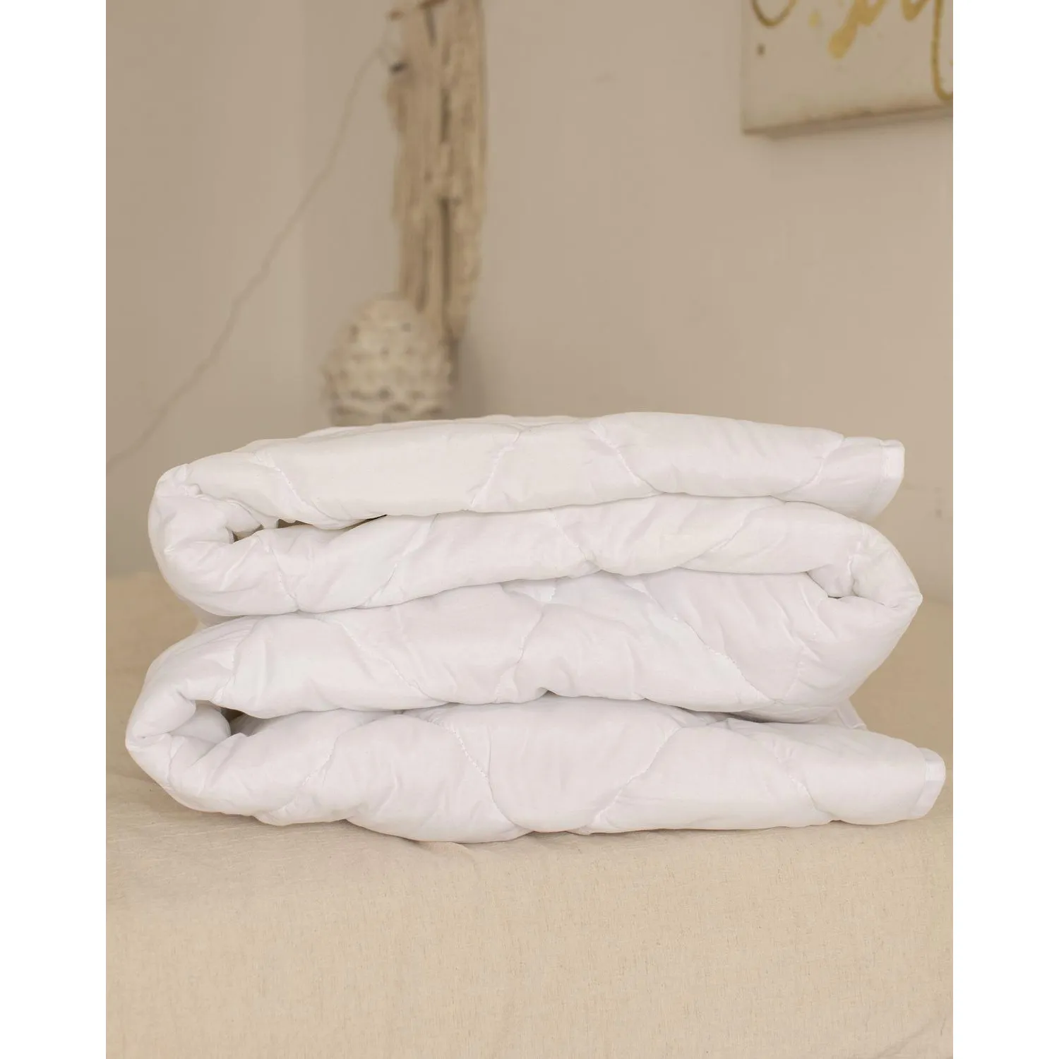 Одеяло 140×205 стег, кант, 200-250гр/м2 (холлоф/микроф), бел,10шт/уп