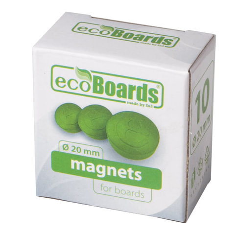 Набор для магнитно-маркерной доски «2×3» Eco Boards, 4 маркера+стиратель+чистящее средство+10 магнитов