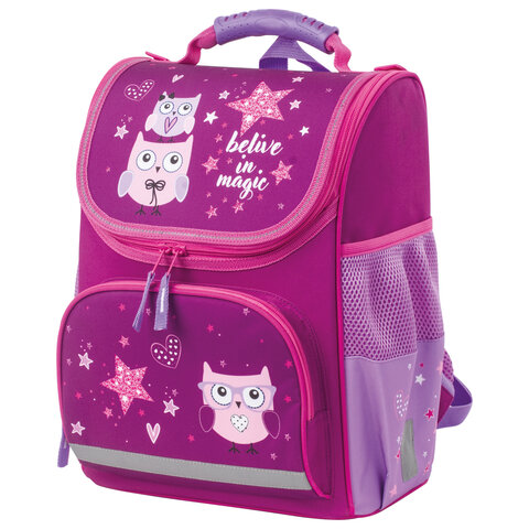 превью Ранец ПИФАГОР BASICс эргономичной спинкойSmart owls35×28х18 см229933