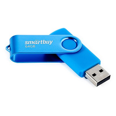 Память Smart Buy «Twist» 64GB, USB 2.0 Flash Drive, синий