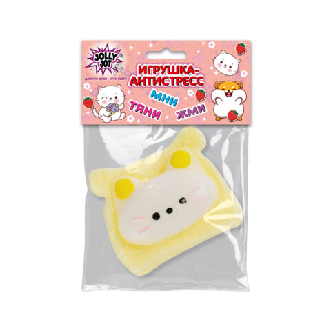 Игрушка-антистресс «КОТИК-ТОСТИК», 8×7 см, дисплей, JOLLY JOT (ДЖОЛЛИ ДЖОТ)