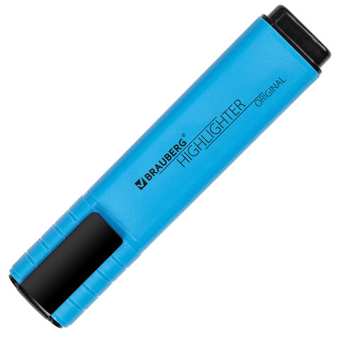 Текстовыделитель BRAUBERG «ORIGINAL NEON», ГОЛУБОЙ, линия письма 1-5 мм