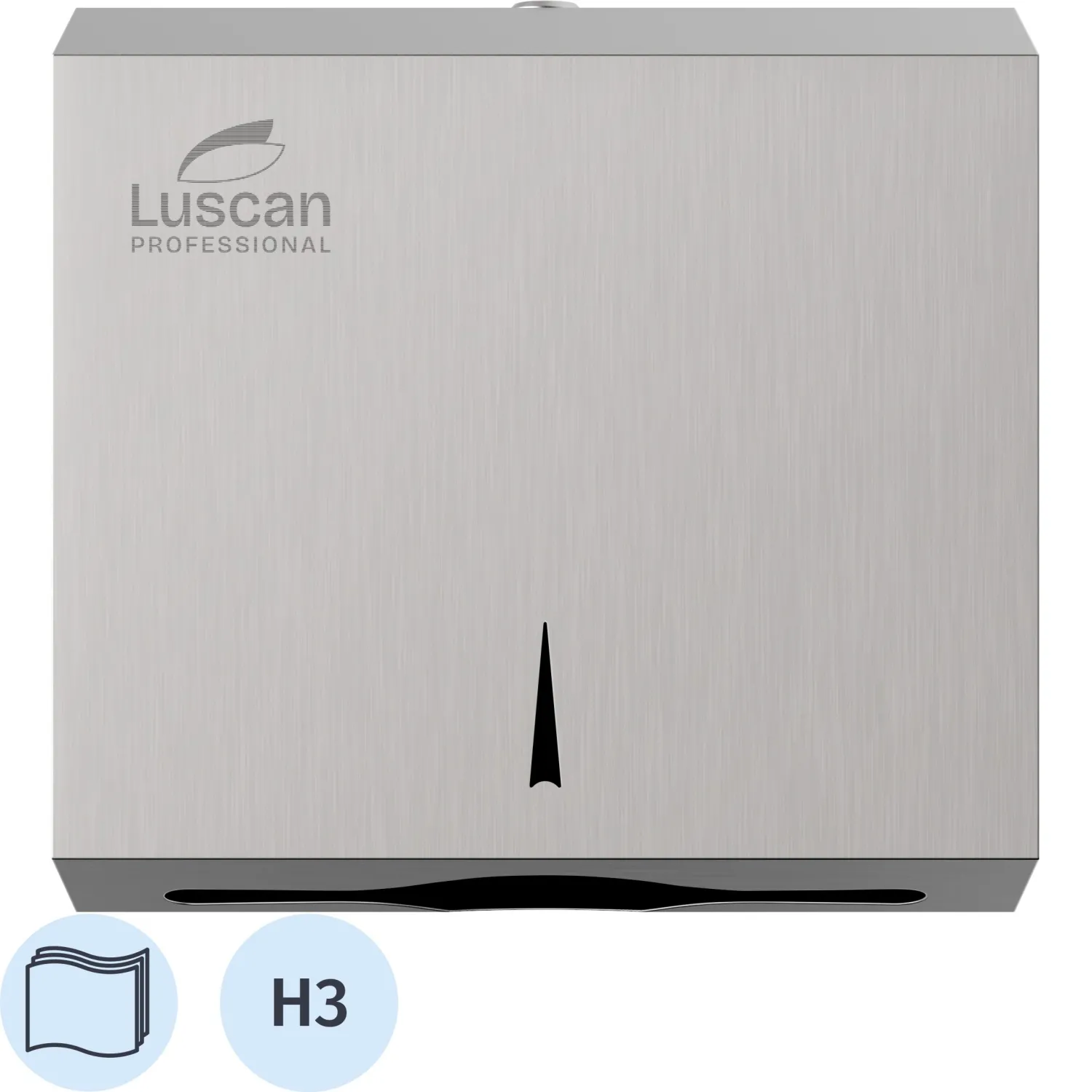 Диспенсер для полотенец листовых Luscan Professional H3 серебристый