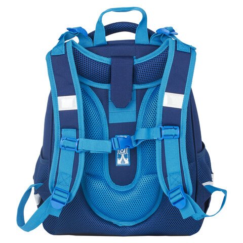 Ранец BRAUBERG PREMIUM, 2 отделения, с брелоком, для мальчиков, Техно, 38×29×18 см