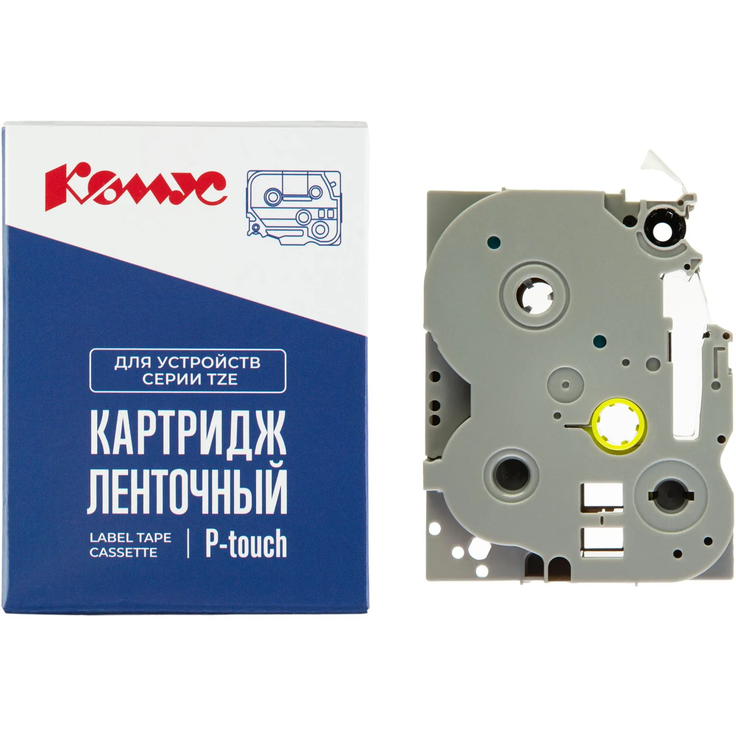 превью Картридж Комус TZE-251 для принтера этикеток Brother (24 мм х 8 м, цвет ленты белый, шрифт черный)