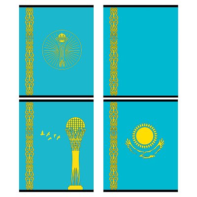 Тетрадь 48л., А5, клетка BG «Символика», эконом