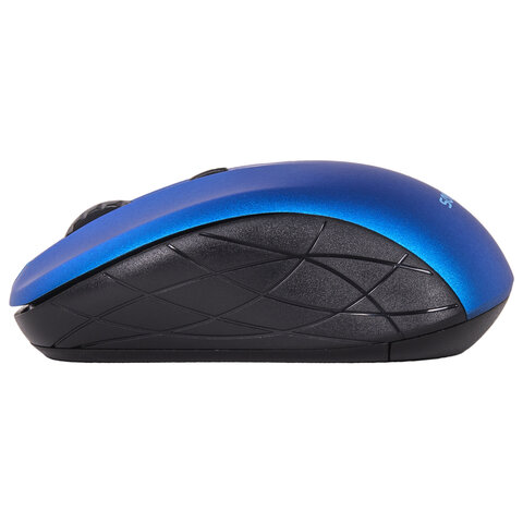 Мышь беспроводная SONNEN V-111, USB, 800/1200/1600 dpi, 4 кнопки, оптическая, синяя