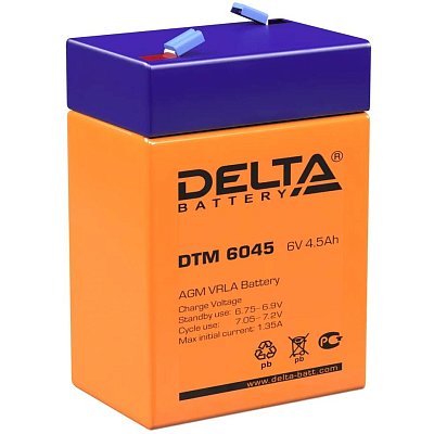 Батарея для ИБП Delta DTM 6045 6/4.5 В/Ач 70×47x107