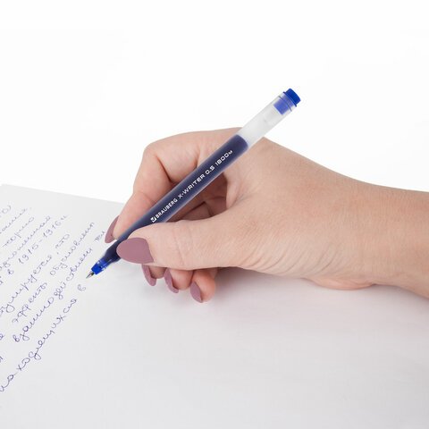 Ручка гелевая BRAUBERG «X-WRITER 1800», УВЕЛИЧЕННАЯ ДЛИНА ПИСЬМА 1 800 м, СИНЯЯ, стандартный узел 0.5 мм