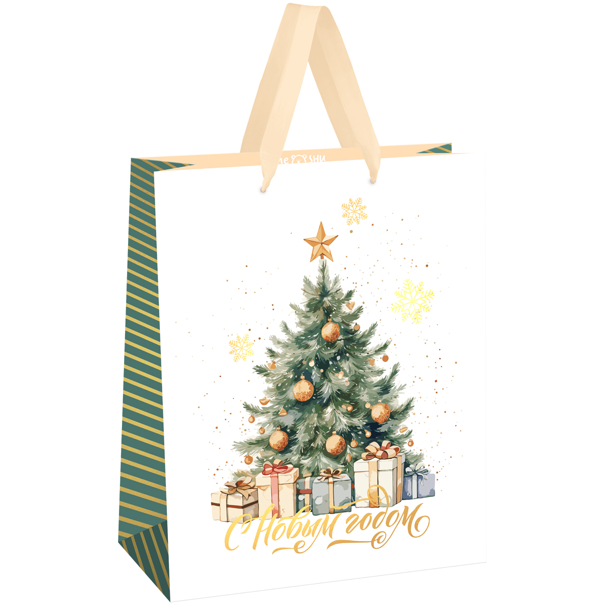 превью Пакет подарочный 33×42×12см MESHU «Christmas mood», фольга, матовая ламинация