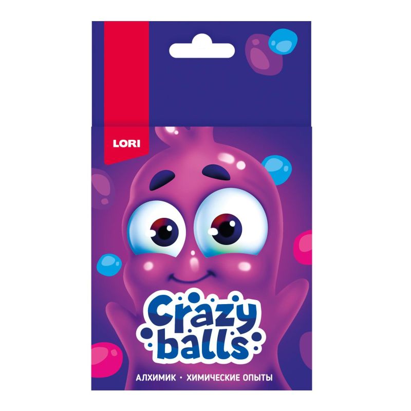Набор химических опытов Crazy Balls Розов, голуб и фиолет шарики, Оп-100