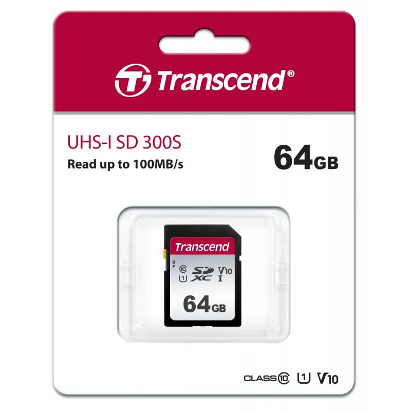 Карта памяти Transcend SDXC 64 Gb Class 3 (U3) (TS64GSDC300S)