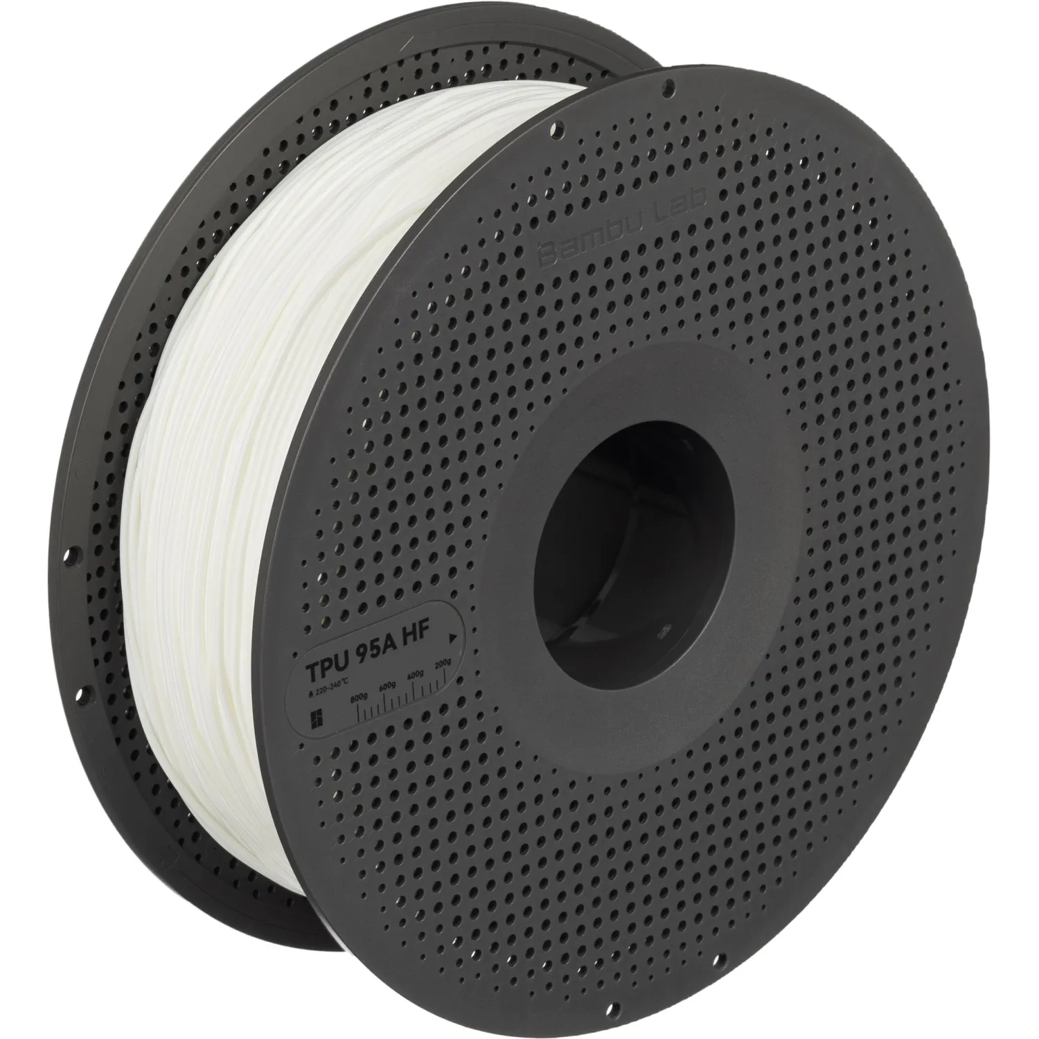 Пластик Bambu Lab TPU 95A HF 1 кг белый на катушке