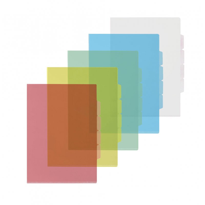 Папка-уголок А4 в ассортименте 150 мкм (10 штук в упаковке, 3 отделения)