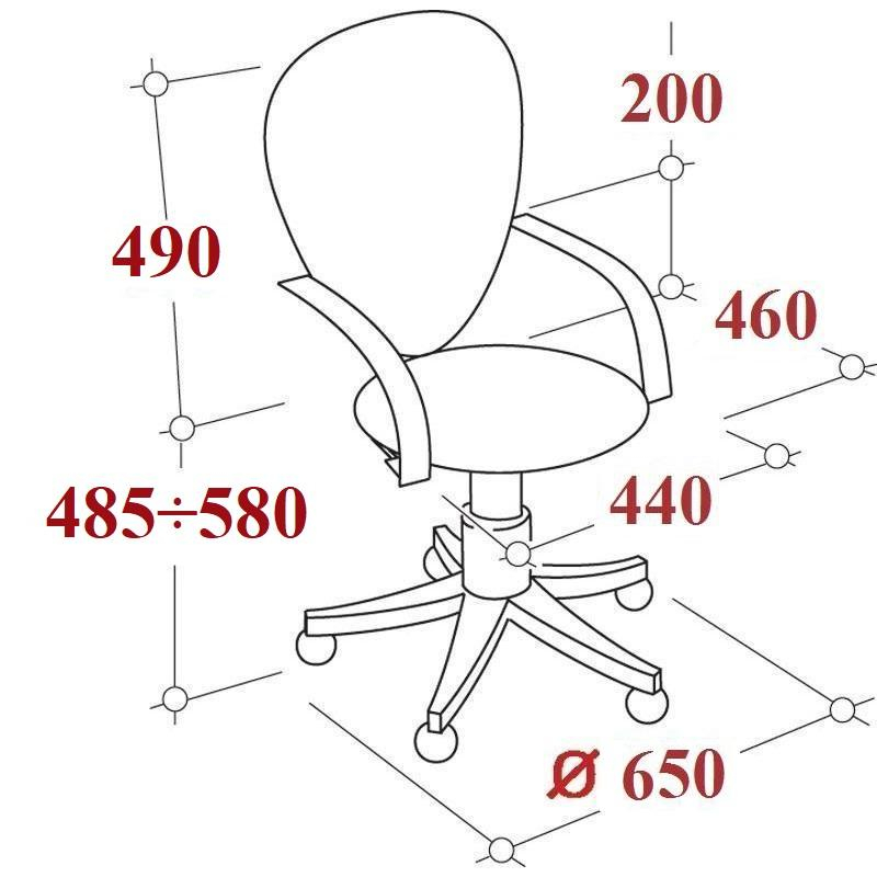 Офисное кресло Easy Chair 643TC черное (пластик/сетка/ткань)