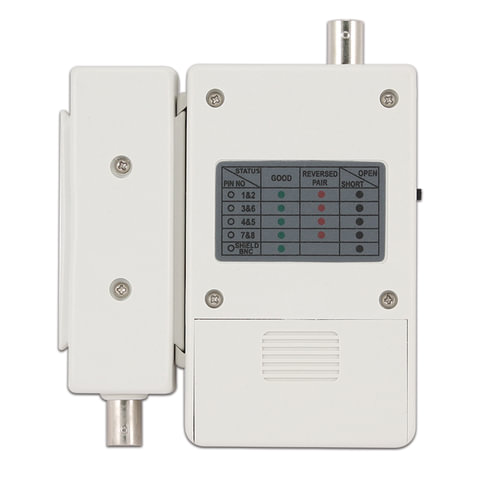 Тестер CABLEXPERT NCT-1, для сетевого и коаксильного кабеля, разъемы RJ-45, RG-58