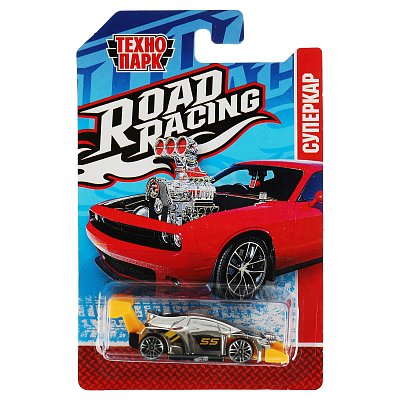 Машина игрушечная Технопарк «Road racing Суперкар», металл. 7см, ассорти, в блистере