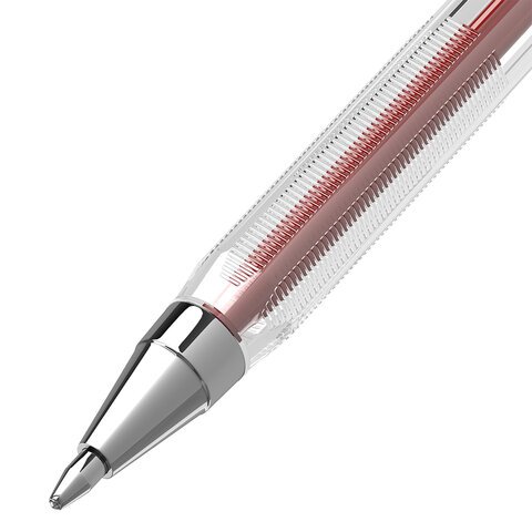 Ручка шариковая BRAUBERG «M-500 CLASSIC», КРАСНАЯ, корпус прозрачный, узел 0.7 мм, линия письма 0.35 мм