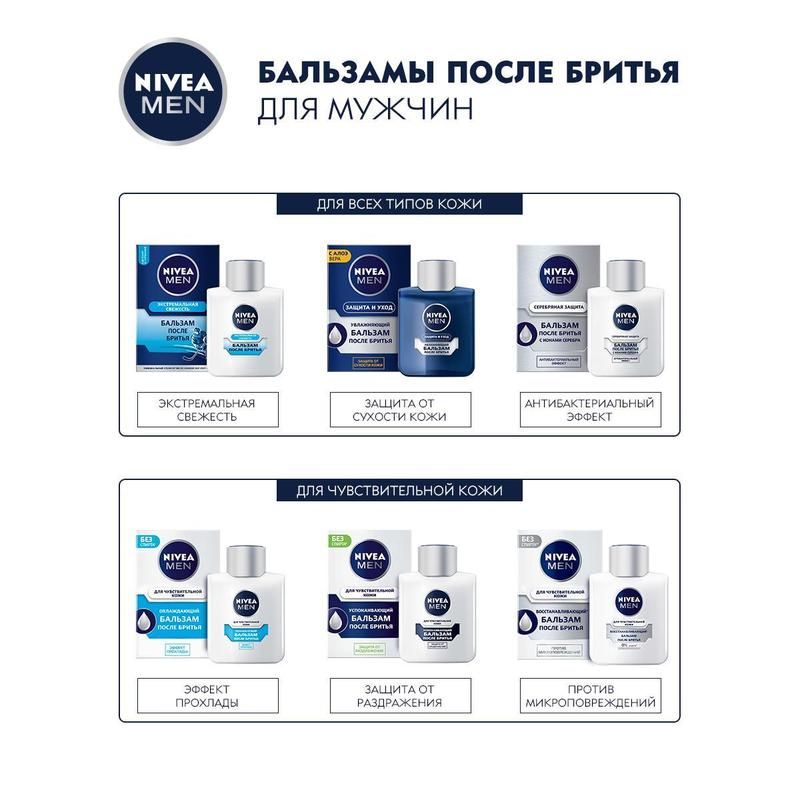 Бальзам после бритья Nivea Men восстанавливающий для чувствительной кожи 100 мл