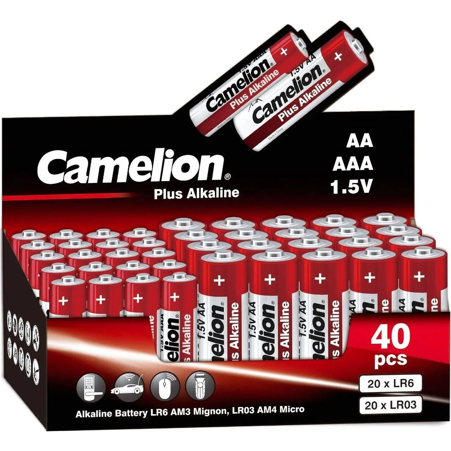 превью Набор батареек Camelion Plus (40 штук в упаковке)