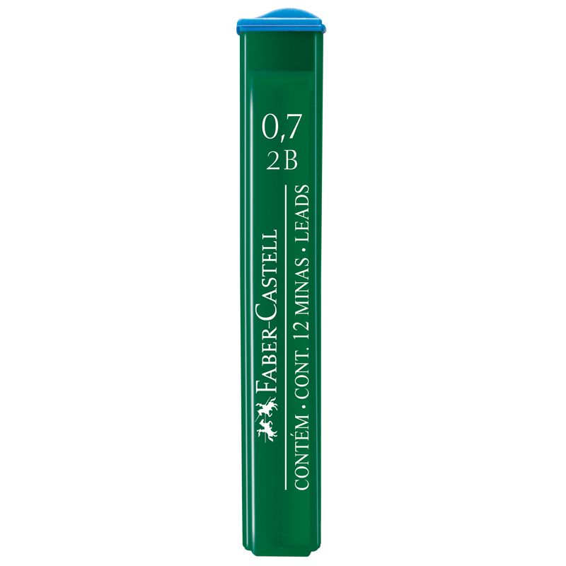 превью Грифели для механических карандашей Faber-Castell «Polymer», 12шт., 0.7мм, 2B