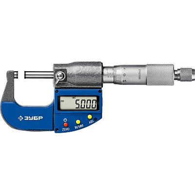 Микрометр цифровой гладкий ЗУБР МКЦ 25, 0 - 25 мм (34482-25)