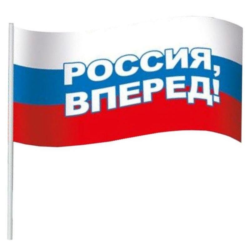 Флаг Россия вперед 16×24 см (с флагштоком) арт. 1231651 - купить в ...