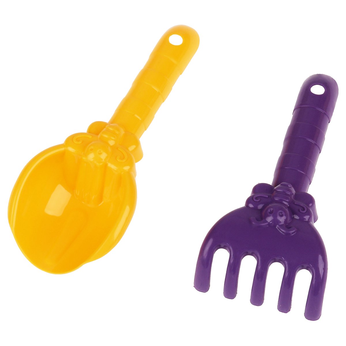 Набор для песка ТРИ СОВЫ «Лесная лужайка», 7 предметов (ведро-лукошко, грабли, совок, 4 формочки)