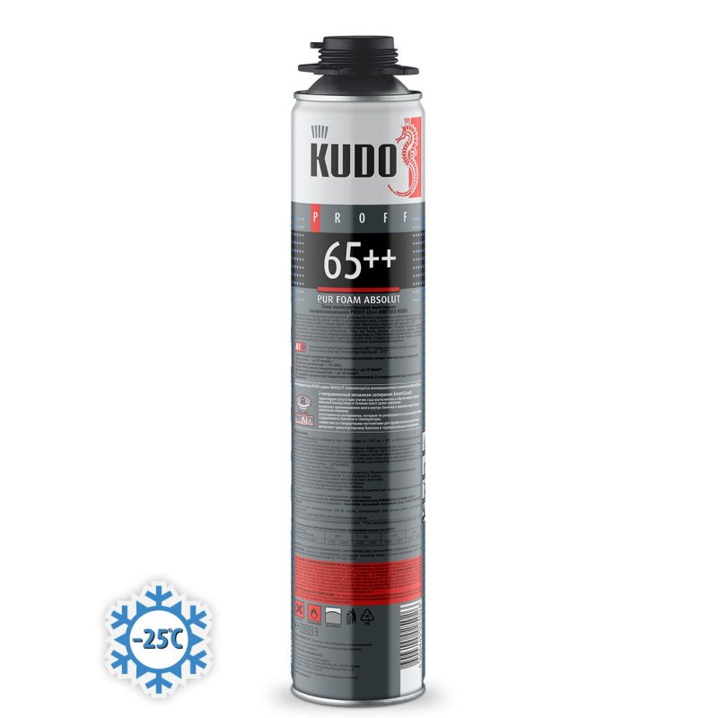 Пена монтажная проф Kudo Absolut Proff 65++ Arktica Nord, зим, 1000 мл 54410