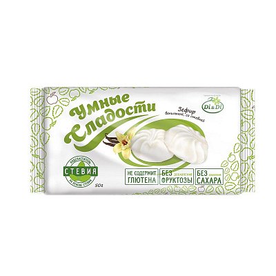 Зефир Умные cладости Di&Di ванильный со стевией 50 г