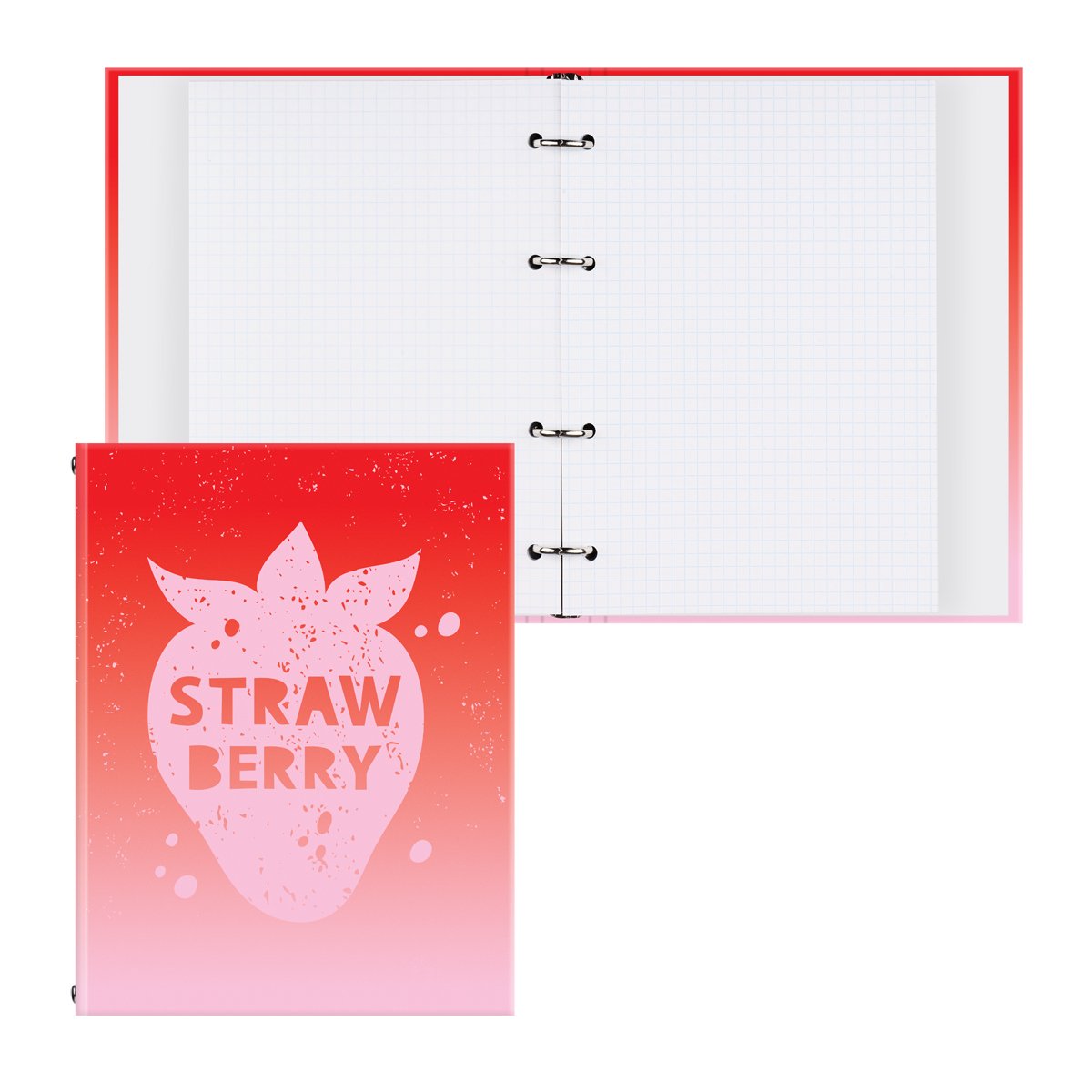 Тетрадь на кольцах А5, 240л., BG «Strawberry», матовая ламинация