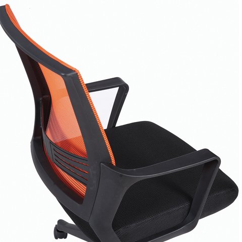 Кресло BRABIX « Balance MG-320», с подлокотниками, комбинированное черное/оранжевое