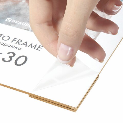 Рамка 21×30 см небьющаяся, КОМПЛЕКТ 3 шт., багет 29 мм, МДФ, BRAUBERG «Basic», белая