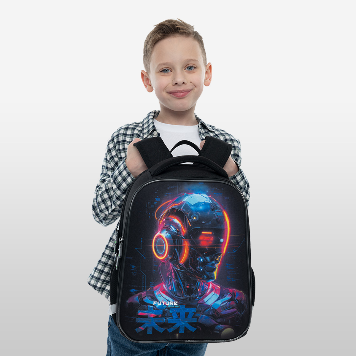 Ранец Berlingo Expert Mini «Cyberpunk» 36×27×14см, 2 отделения, 2 кармана, анатомическая спинка