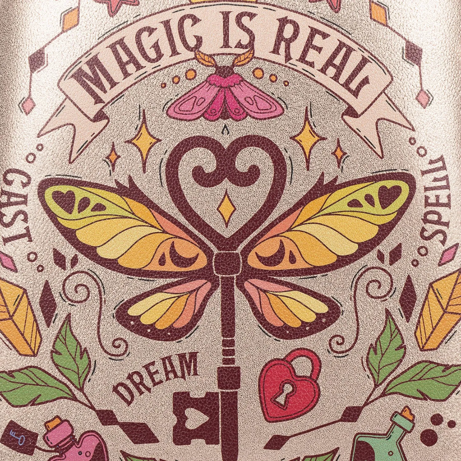 Ранец Комус Класс Basic Magic is real, золотой, 2 отд, эргоном спинка