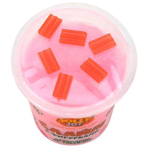 Слайм с фигурками, вкусняшки, 200 г, НАБОР 6 шт., JOLLY JOT (ДЖОЛЛИ ДЖОТ)