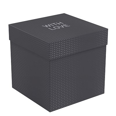 Коробка складная подарочная MESHU «Black», (15×15×15см), выборочный лак