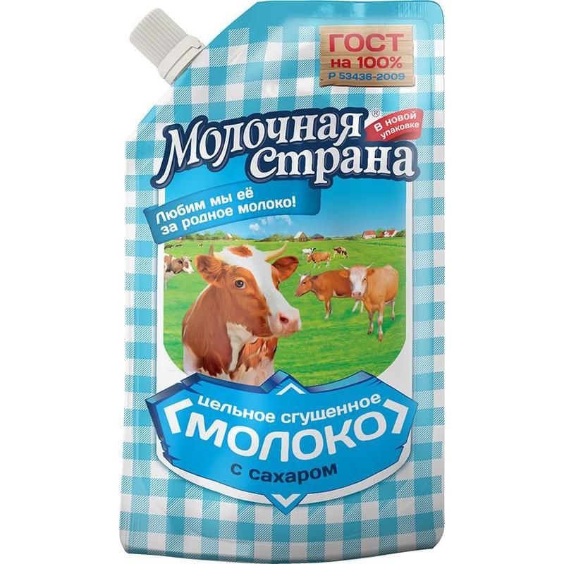 превью Молоко сгущенное Молочная страна с сахаром 8.5% 270 г