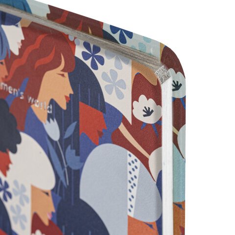 Блокнот А5 (143×210 мм), BRAUBERG VISTA «Beauties», под кожу, твердый, срез фольга, 80 л. 