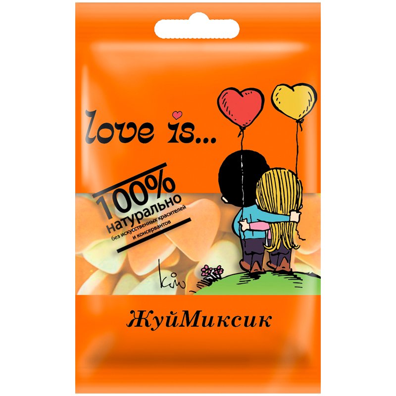 Жевательный мармелад Love is…, банан-клубника, 25г арт. 1016095 ...
