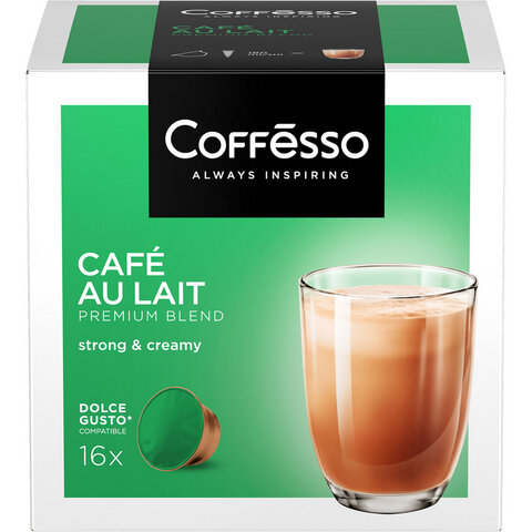 Кофе в капсулах COFFESSO «Cafe au lait» для кофемашин Dolce Gusto, 16 порций