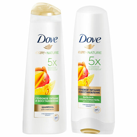 Подарочный набор DOVE «Глубокое питание и восстановление» Шампунь 250 мл + Бальзам 200 мл