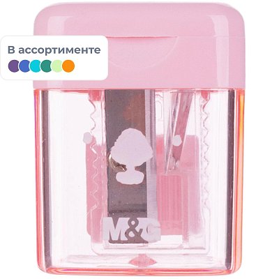 Точилка ручная M&G Summer Cha Cha, 1 отв., контейнер, ассорти