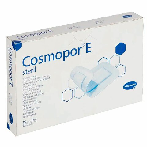 превью Пластырь-повязка COSMOPOR E STERIL, комплект 10 шт., нетканая основа, 15×9 см