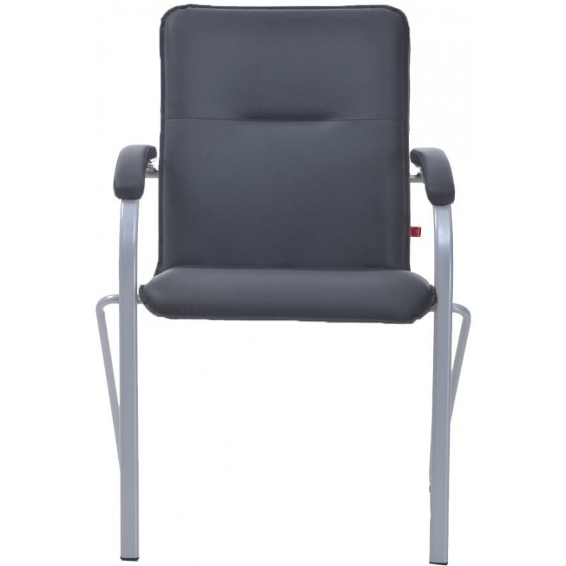 Конференц-кресло Samba Silver черное (искусственная кожа/металл серебристый)