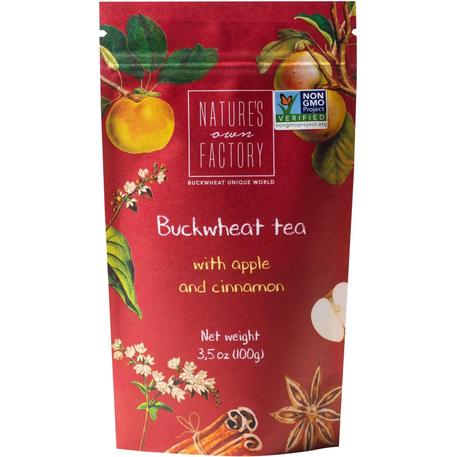 Чай Natures own factory гречишный с яблоком и корицей 100 г