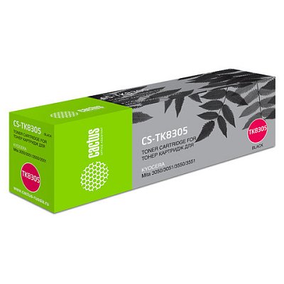 Тонер-картридж CACTUS (CS-TK8305) для KYOCERA TASKalfa 3050/3051/3551, черный, ресурс 25000 стр. 